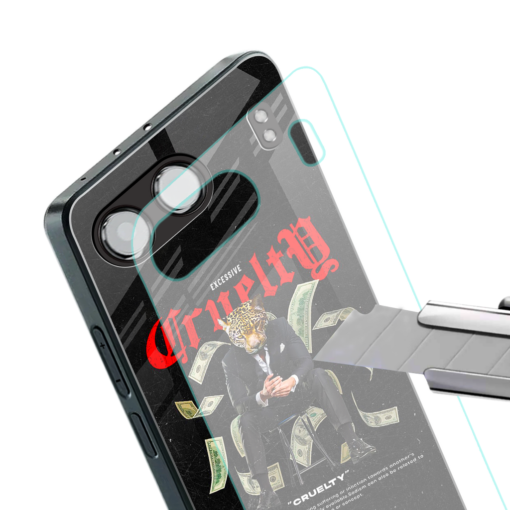 cruelty back phone cover | glass case for oneplus nord 4