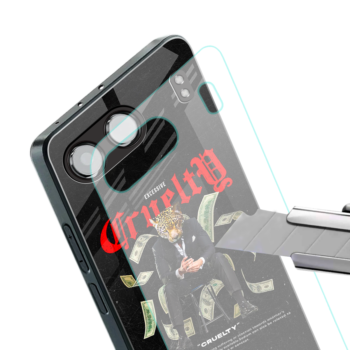 cruelty back phone cover | glass case for oneplus nord 4
