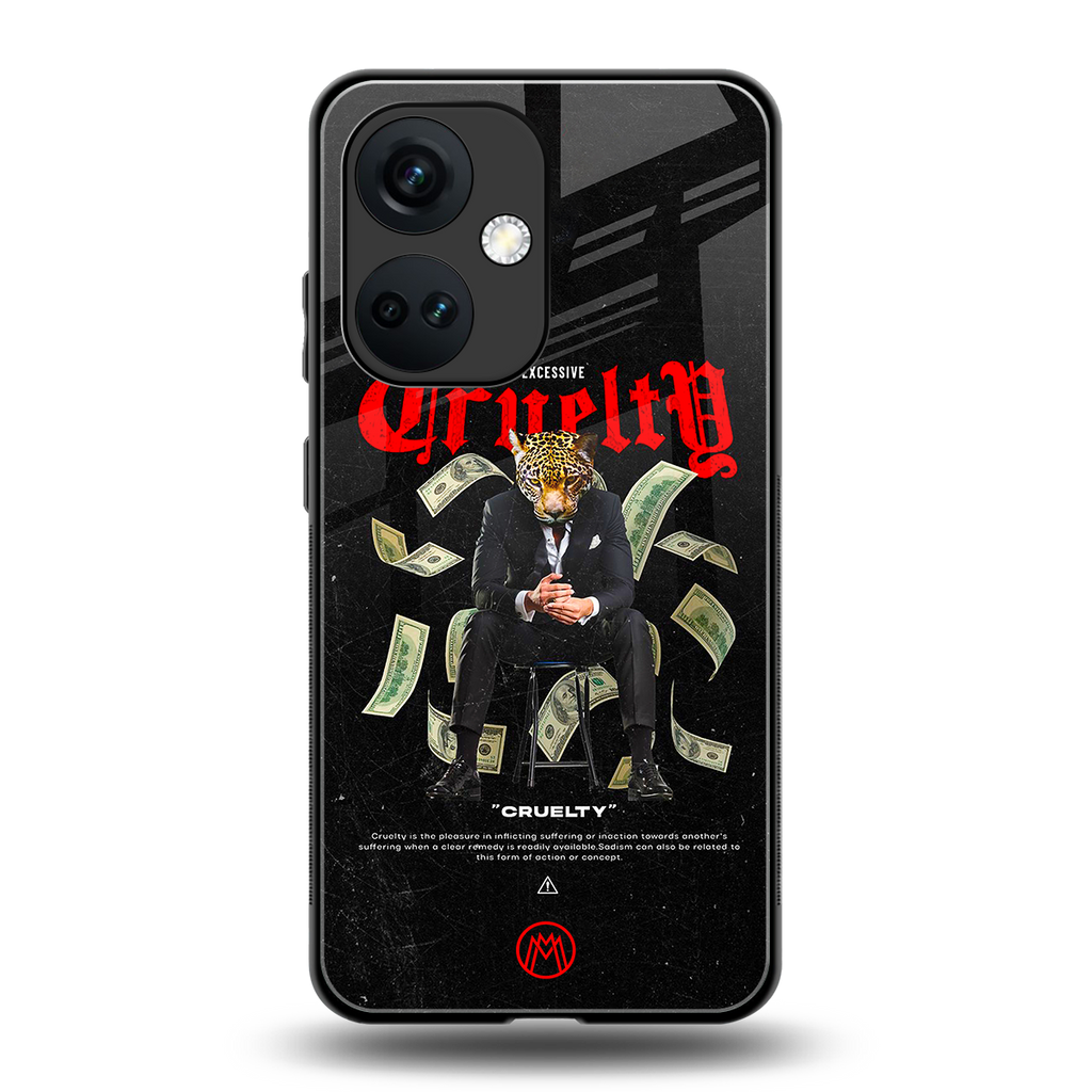 cruelty back phone cover | glass case for oneplus nord ce 3