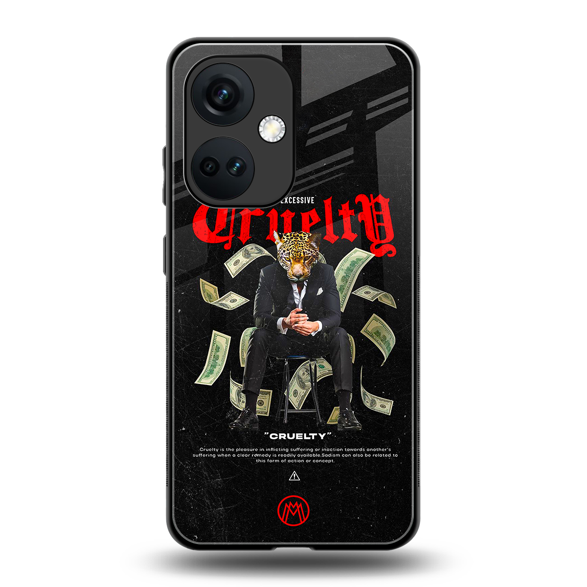 cruelty back phone cover | glass case for oneplus nord ce 3