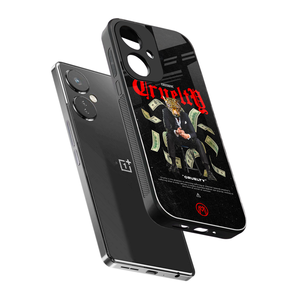cruelty back phone cover | glass case for oneplus nord ce 3