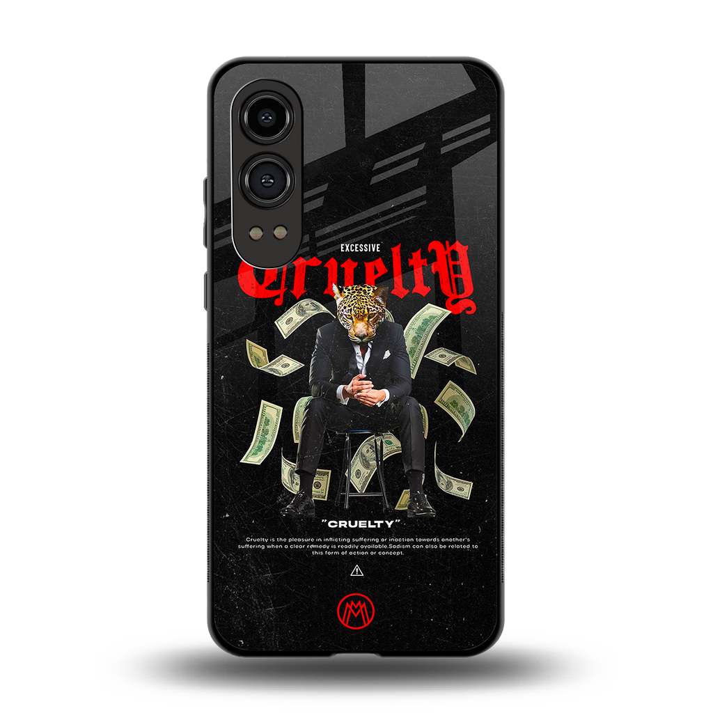 cruelty back phone cover | glass case for oneplus nord ce 4 lite