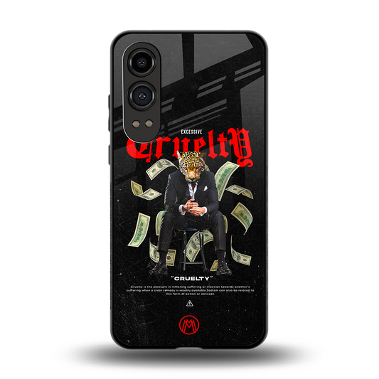 cruelty back phone cover | glass case for oneplus nord ce 4 lite