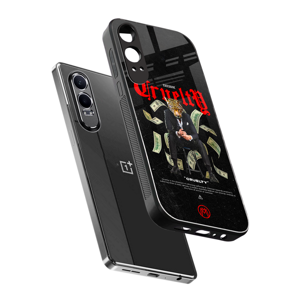 cruelty back phone cover | glass case for oneplus nord ce 4 lite