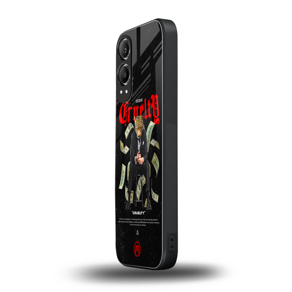 cruelty back phone cover | glass case for oneplus nord ce 4 lite