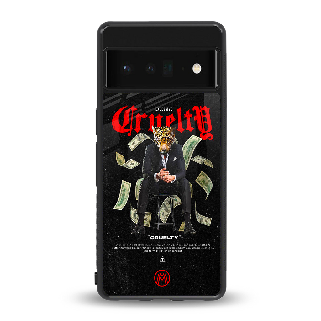 cruelty back phone cover | glass case for google pixel 6 pro