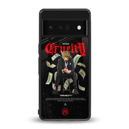 cruelty back phone cover | glass case for google pixel 6 pro