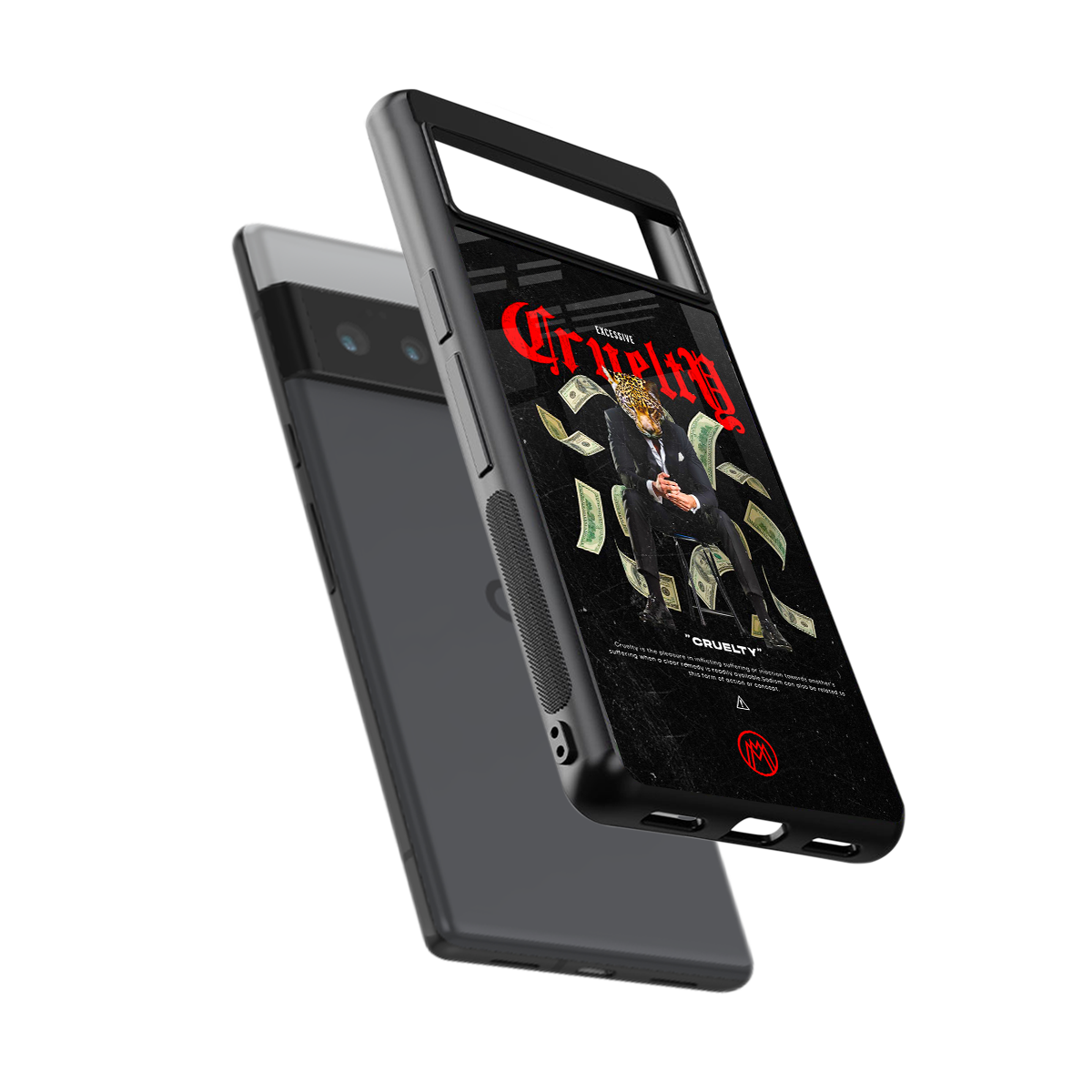 cruelty back phone cover | glass case for google pixel 6 pro