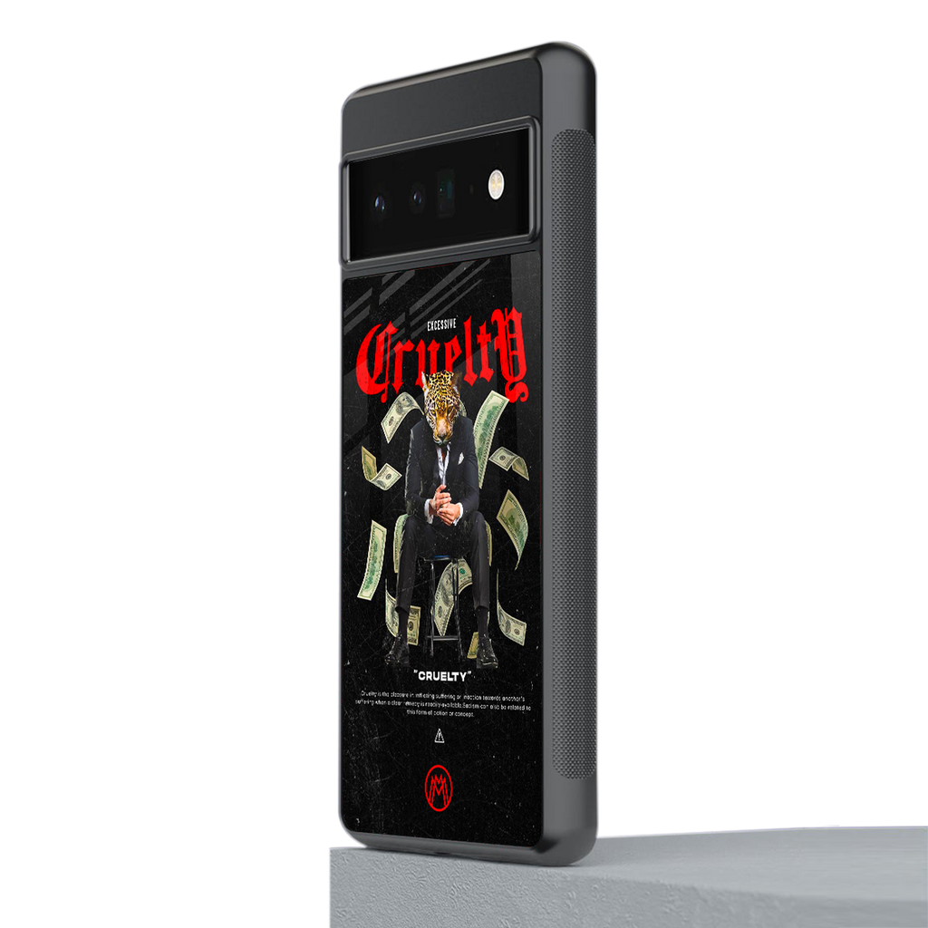 cruelty back phone cover | glass case for google pixel 6 pro
