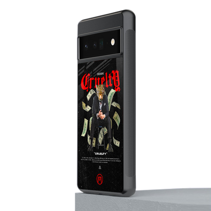 cruelty back phone cover | glass case for google pixel 6 pro