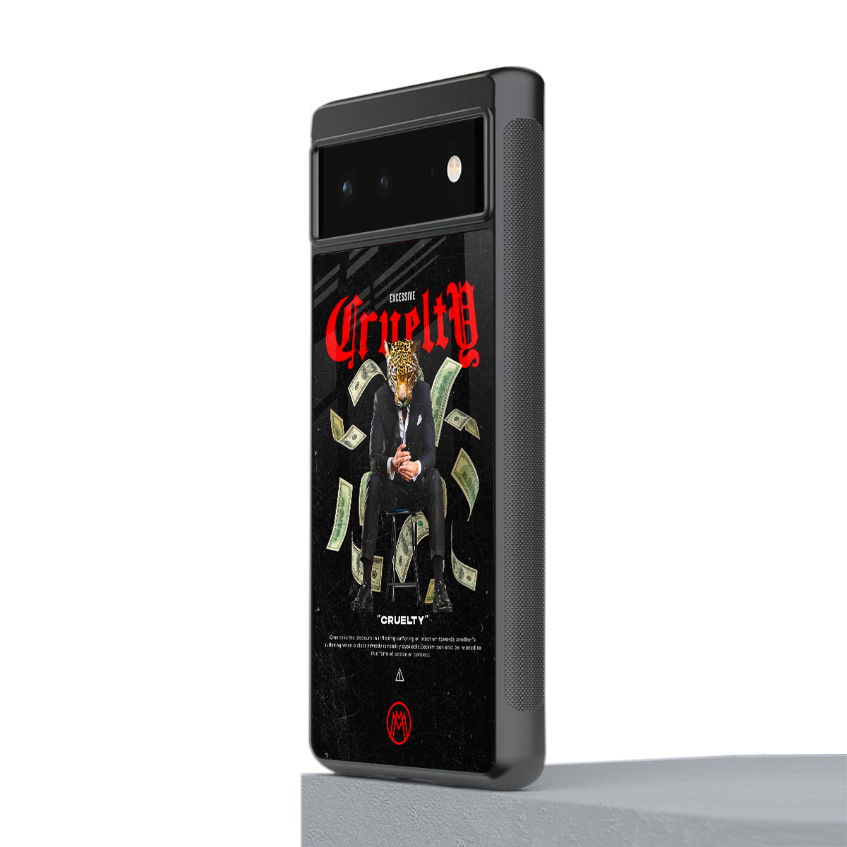 cruelty back phone cover | glass case for google pixel 6