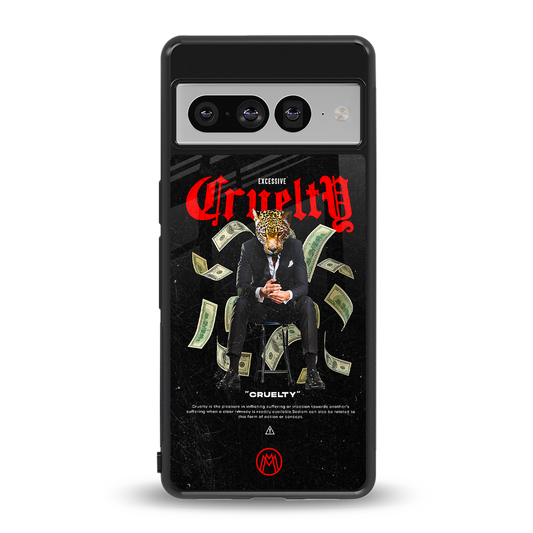 cruelty back phone cover | glass case for google pixel 7 pro