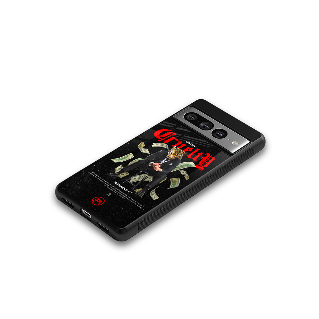 cruelty back phone cover | glass case for google pixel 7 pro