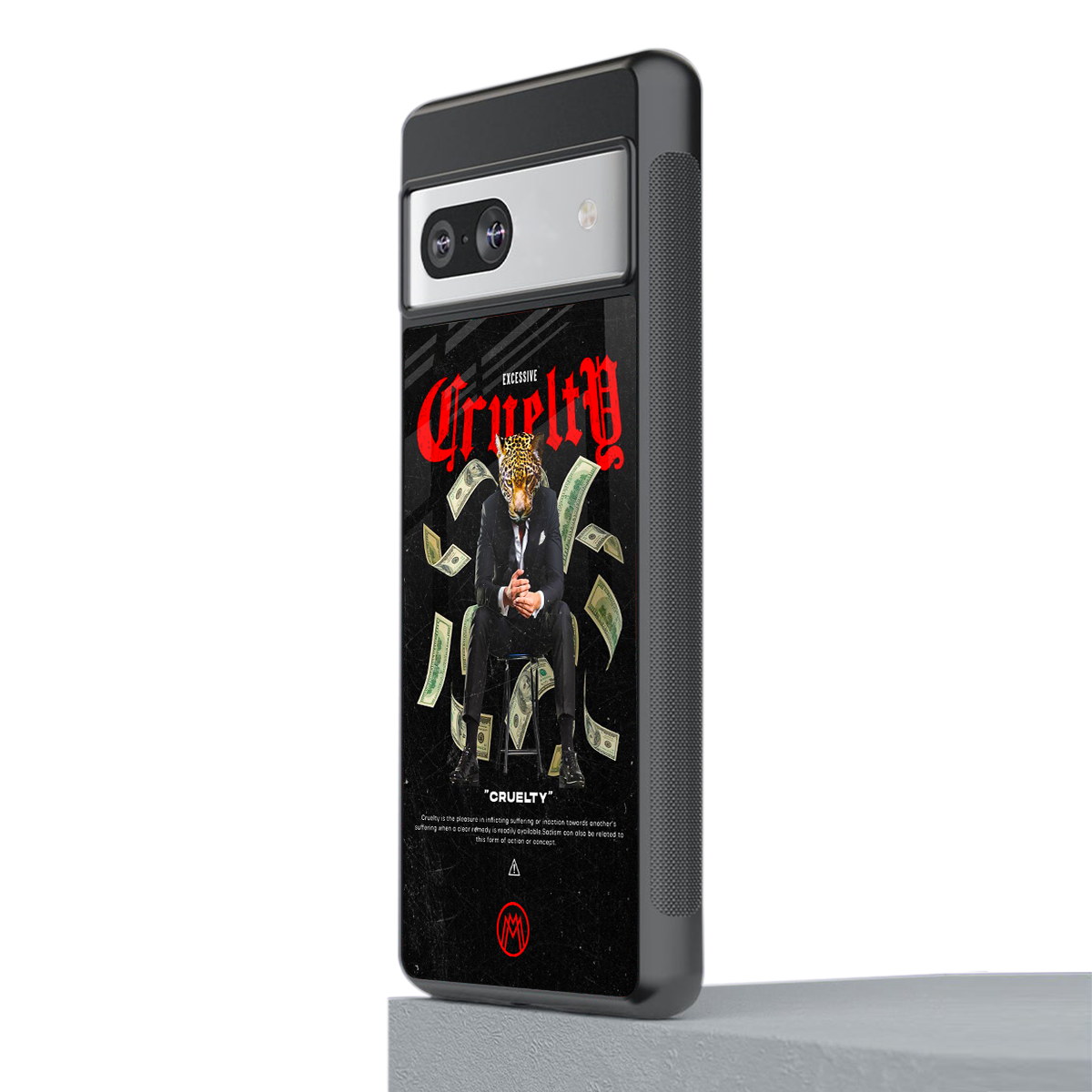 cruelty back phone cover | glass case for Google Pixel 7A