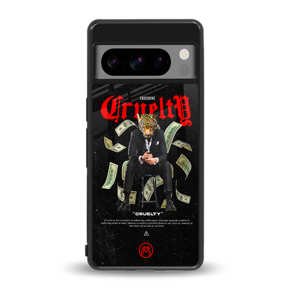 cruelty back phone cover | glass case for google pixel 8 pro