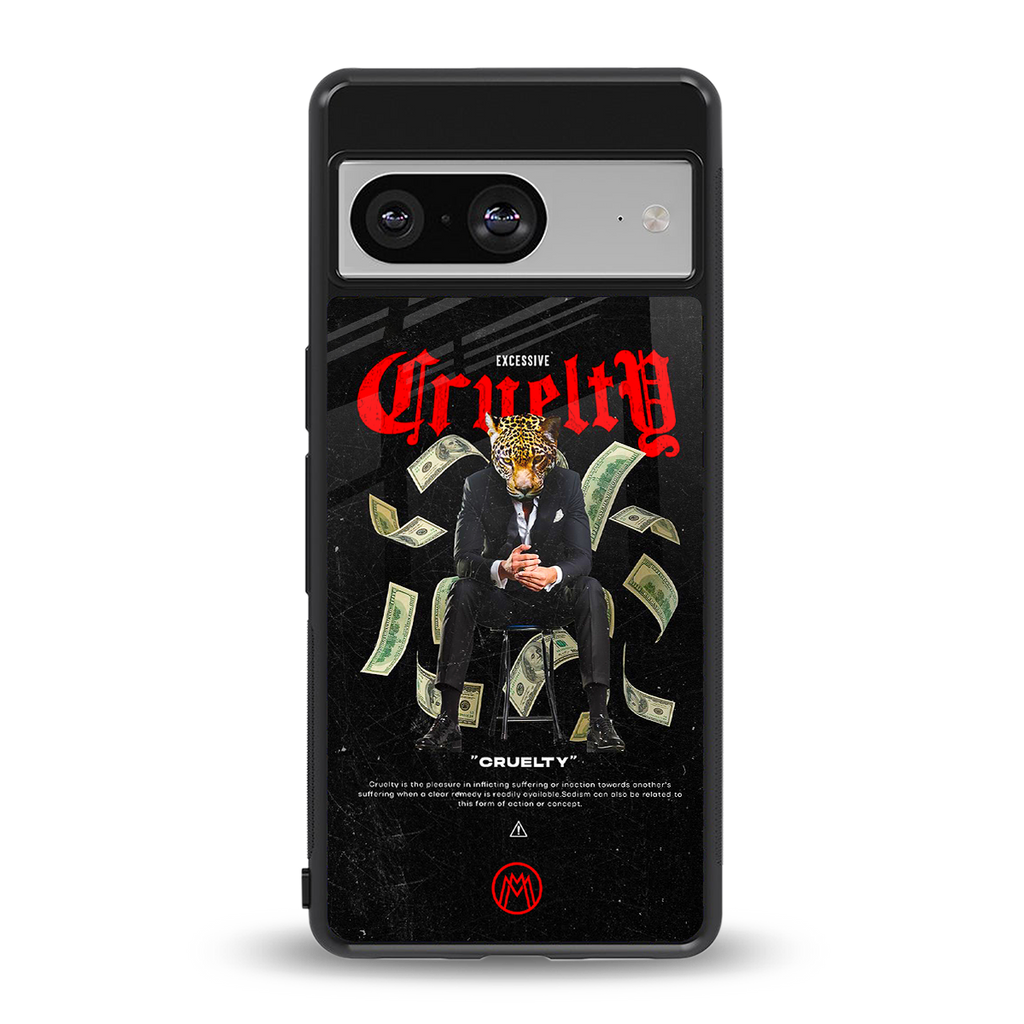 cruelty back phone cover | glass case for Google Pixel 8
