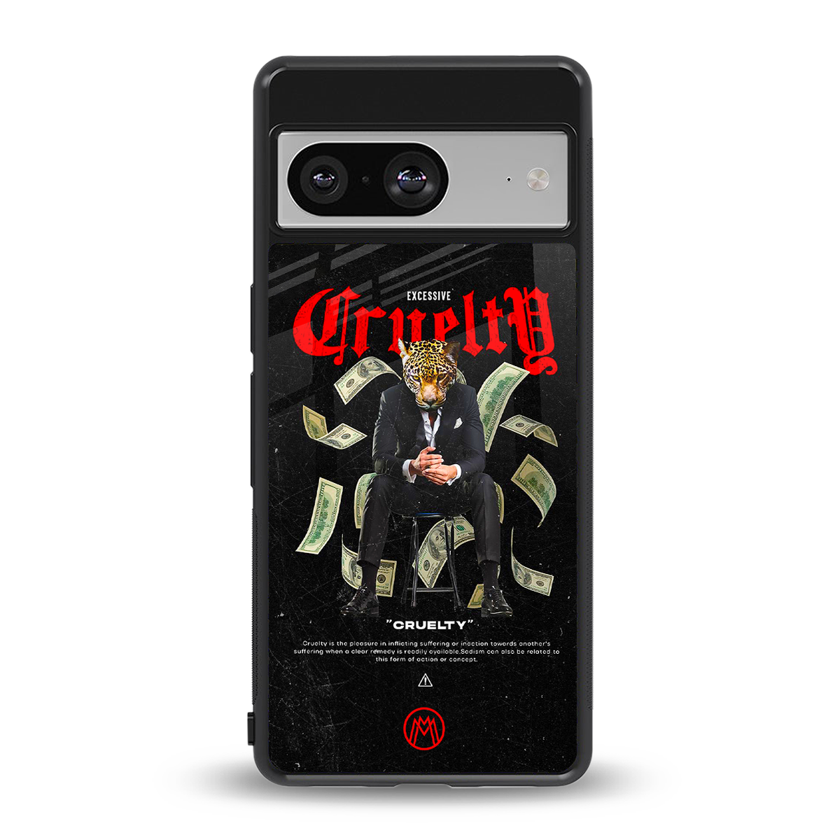 cruelty back phone cover | glass case for Google Pixel 8