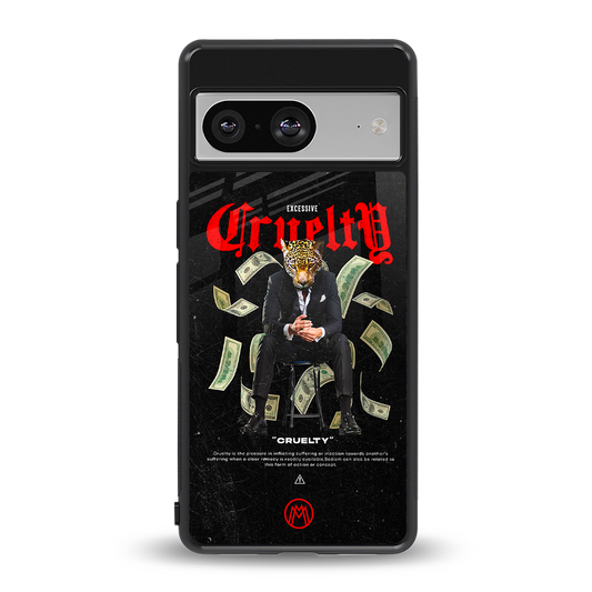 cruelty back phone cover | glass case for Google Pixel 8