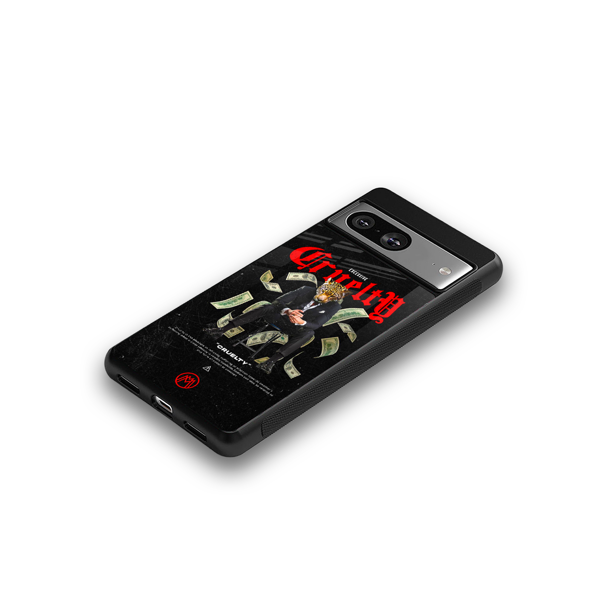 cruelty back phone cover | glass case for Google Pixel 8