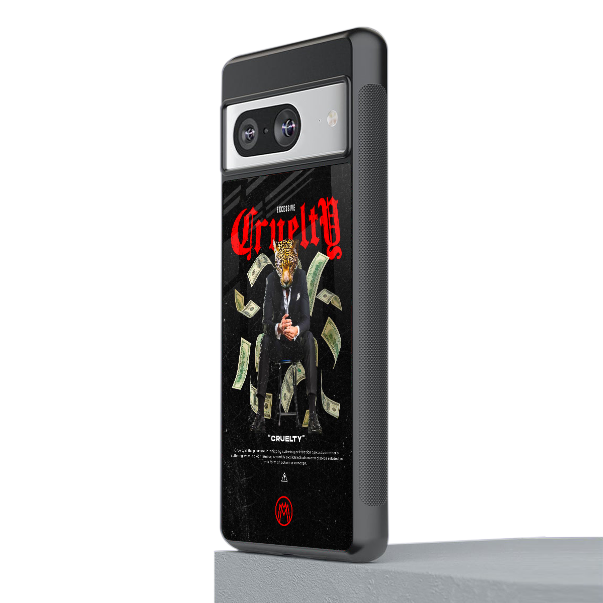 cruelty back phone cover | glass case for Google Pixel 8
