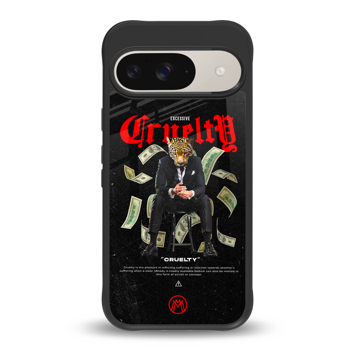 cruelty back phone cover | glass case for google pixel 9