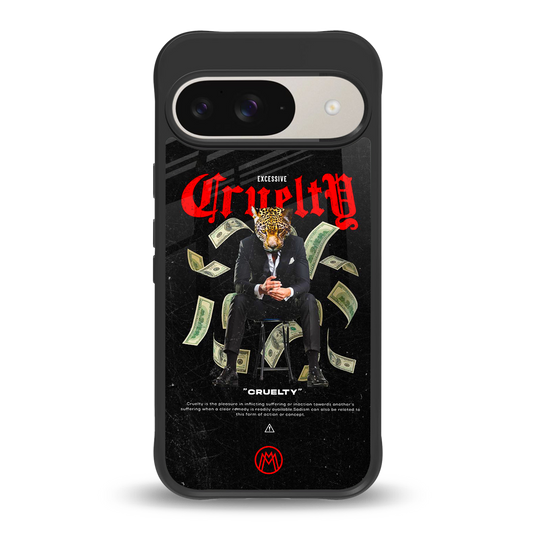 cruelty back phone cover | glass case for google pixel 9