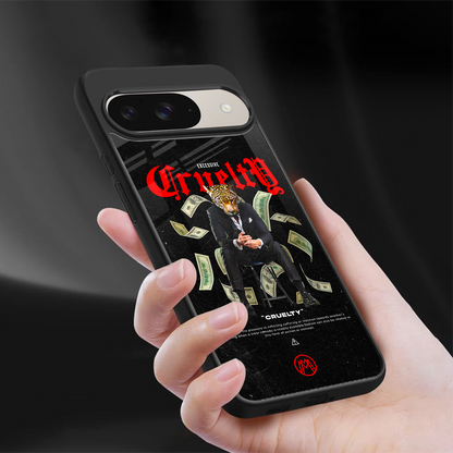 cruelty back phone cover | glass case for google pixel 9