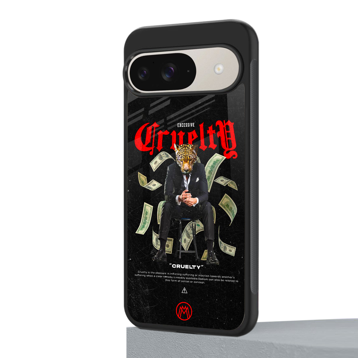 cruelty back phone cover | glass case for google pixel 9