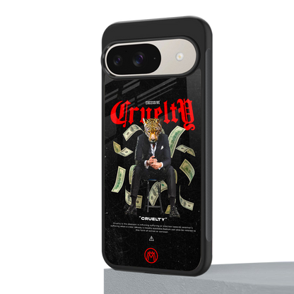 cruelty back phone cover | glass case for google pixel 9