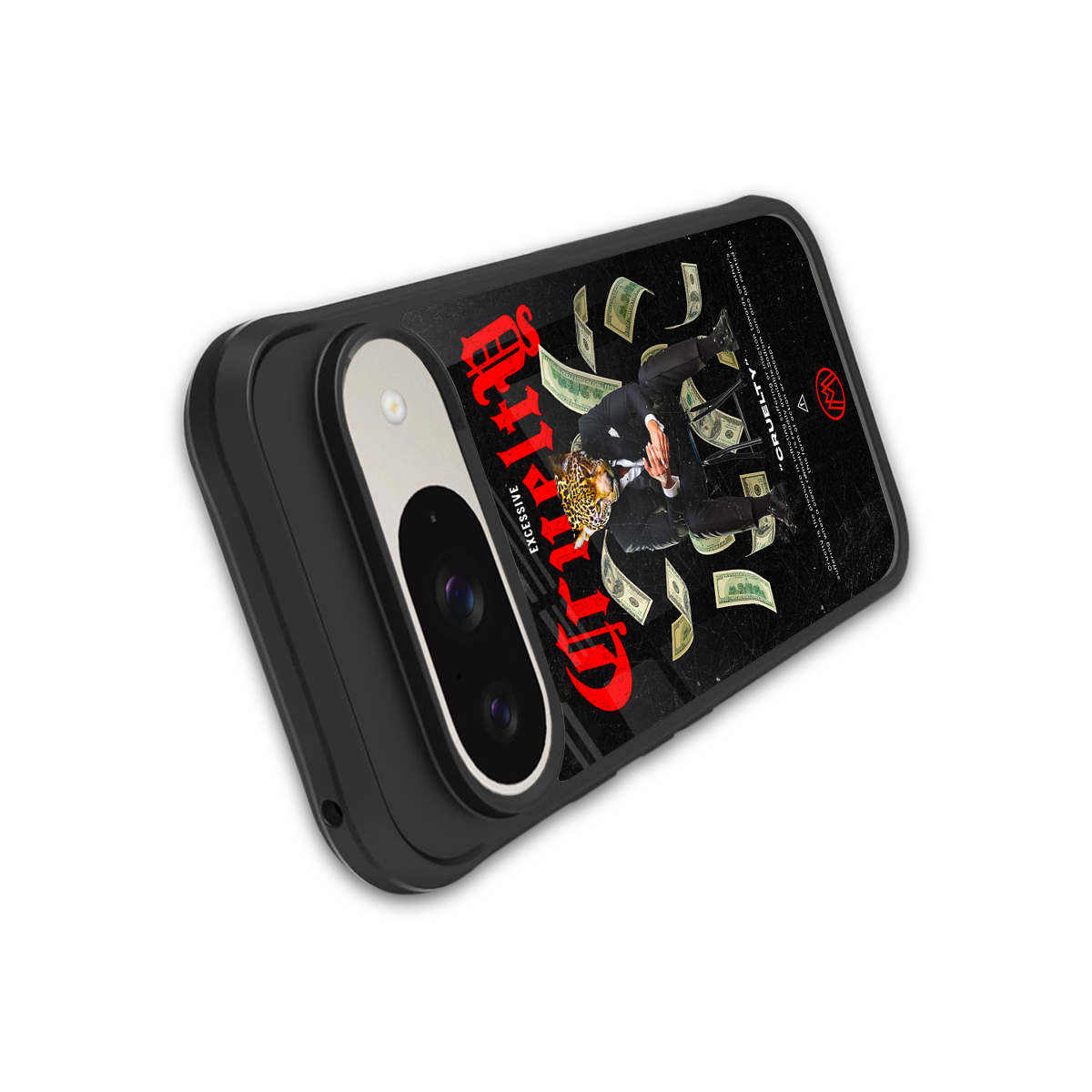 cruelty back phone cover | glass case for google pixel 9