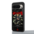 cruelty back phone cover | glass case for google pixel 9 pro