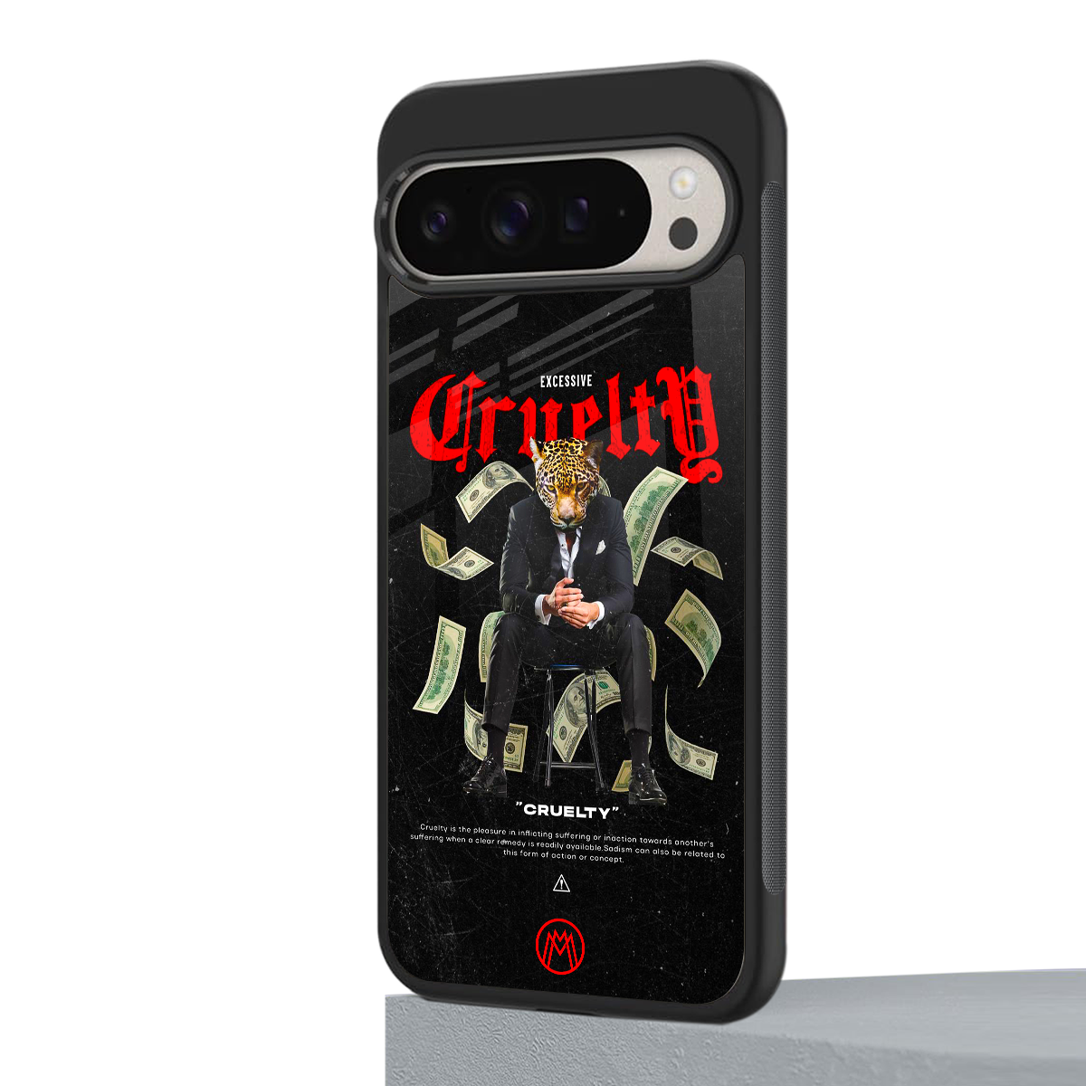cruelty back phone cover | glass case for google pixel 9 pro xl