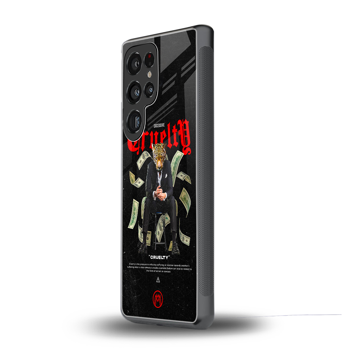 cruelty back phone cover | glass case for samsung galaxy s25 ultra