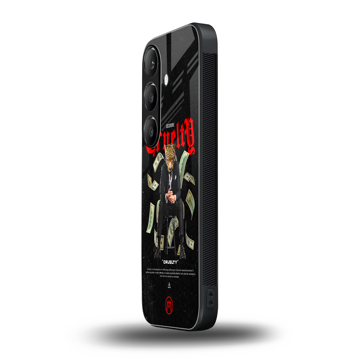 cruelty back phone cover | glass case for samsung galaxy s24 plus