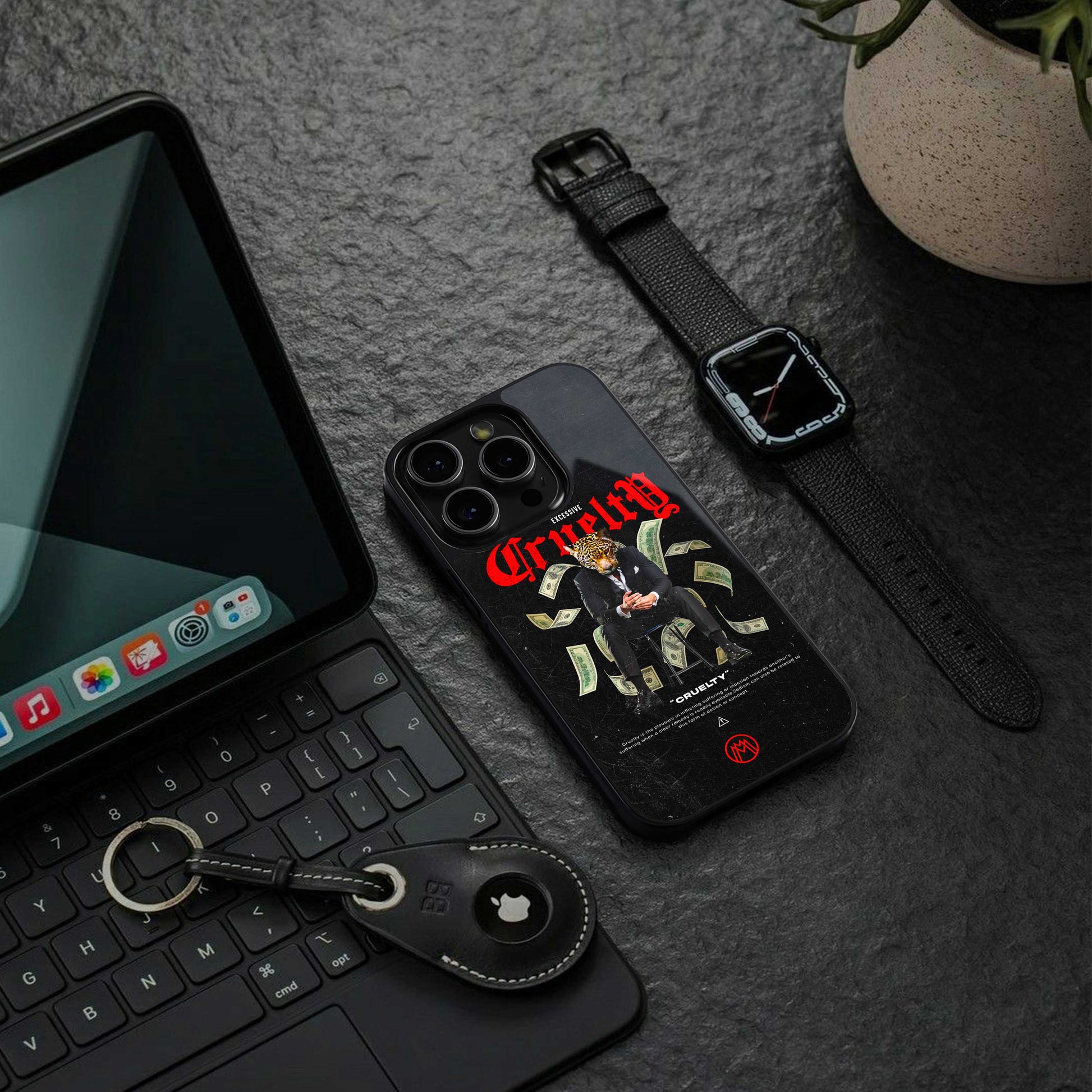 cruelty back phone cover | glass case for samsung galaxy s24 ultra