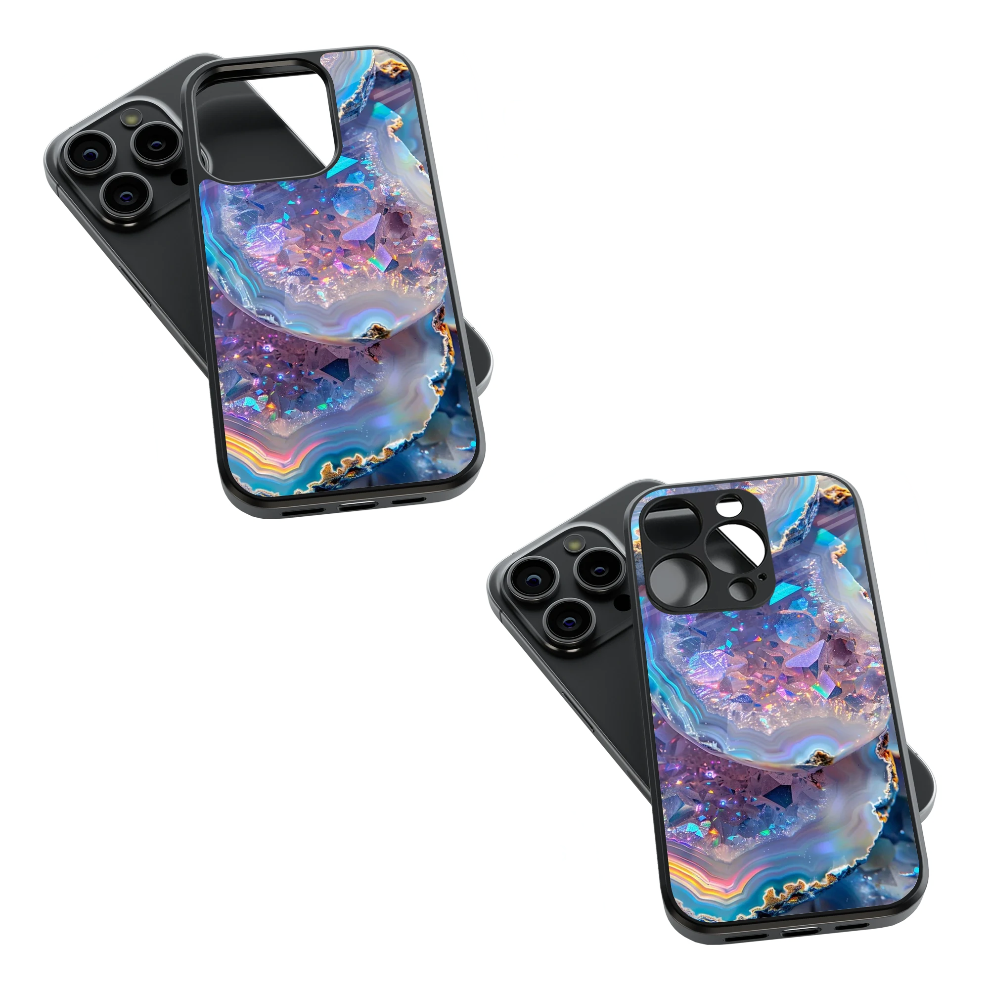 Trendy Glass Back Mobile Case for iPhone, Samsung, Redmi, OnePlus, Google Pixel, Motorola