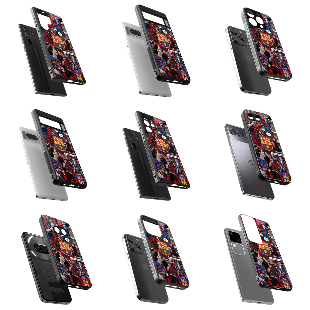 Durable Glass Back Mobile Case for iPhone, Samsung, OnePlus, Google Pixel, Redmi, Vivo, Oppo