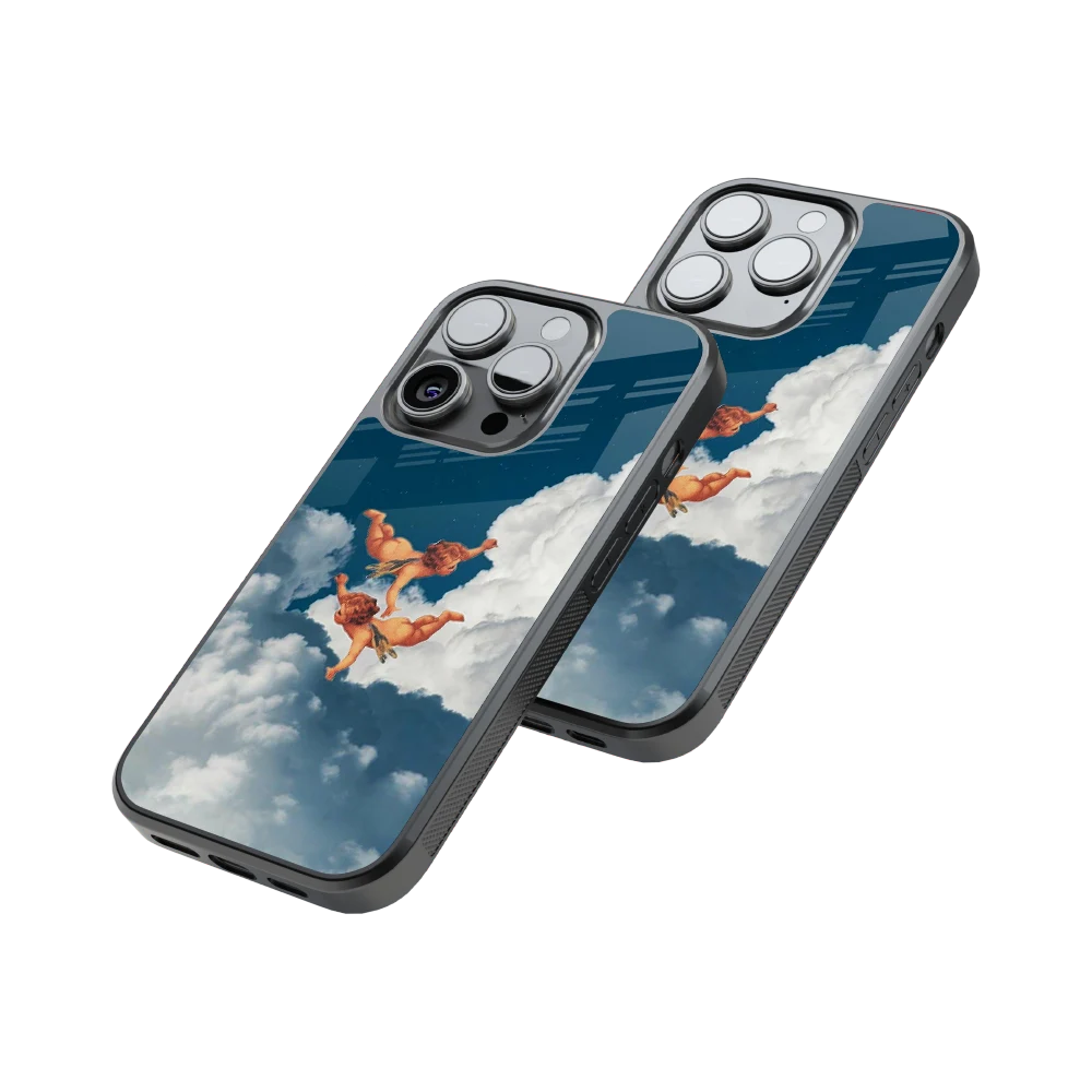 Protective Glass Back Phone Case Compatible with iPhone, Samsung, OnePlus, Pixel & More