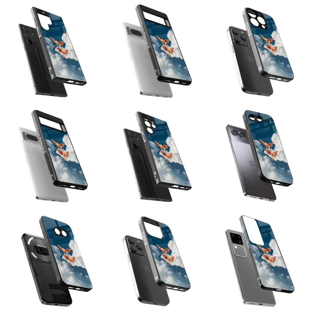 Durable Glass Back Mobile Case for iPhone, Samsung, OnePlus, Google Pixel, Redmi, Vivo, Oppo