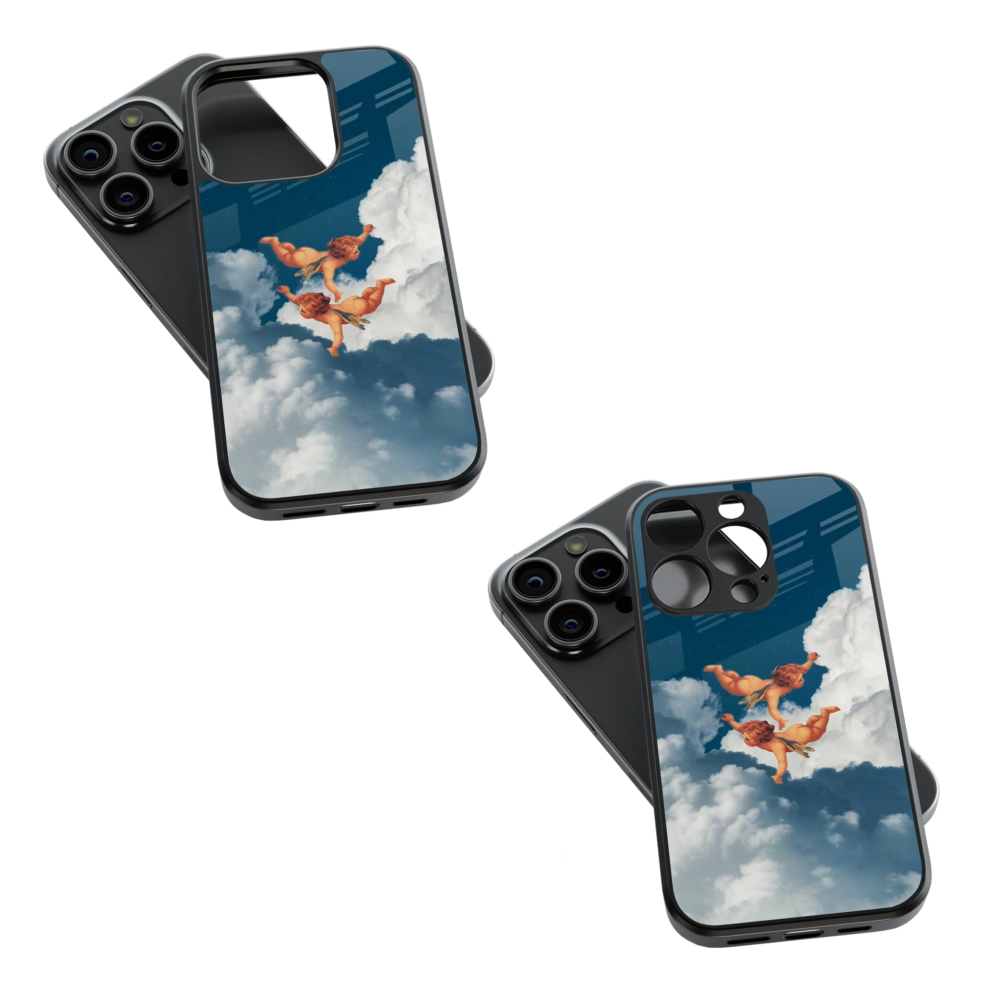 Trendy Glass Back Mobile Case for iPhone, Samsung, Redmi, OnePlus, Google Pixel, Motorola