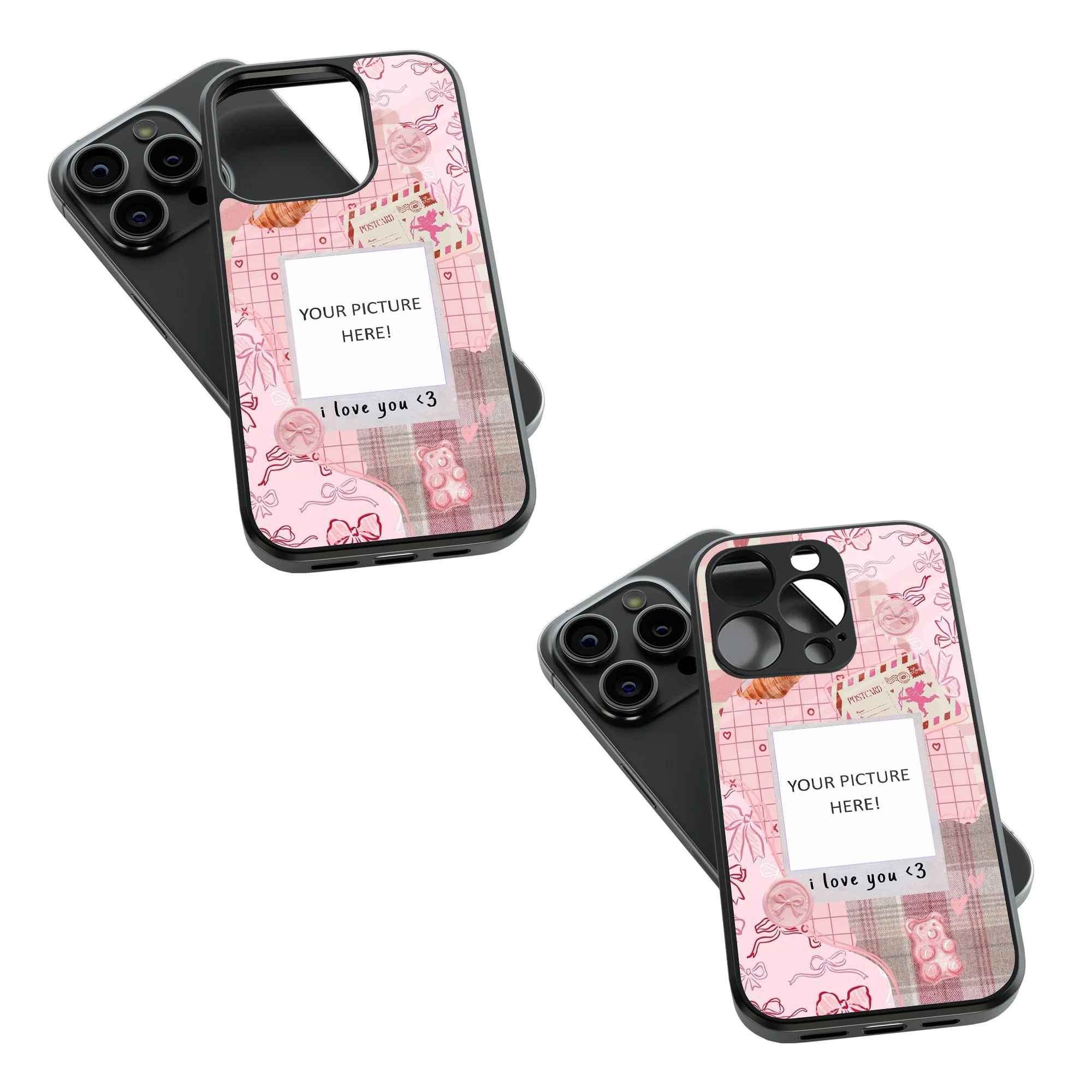 Polaroid Personalised Glass Phone Case