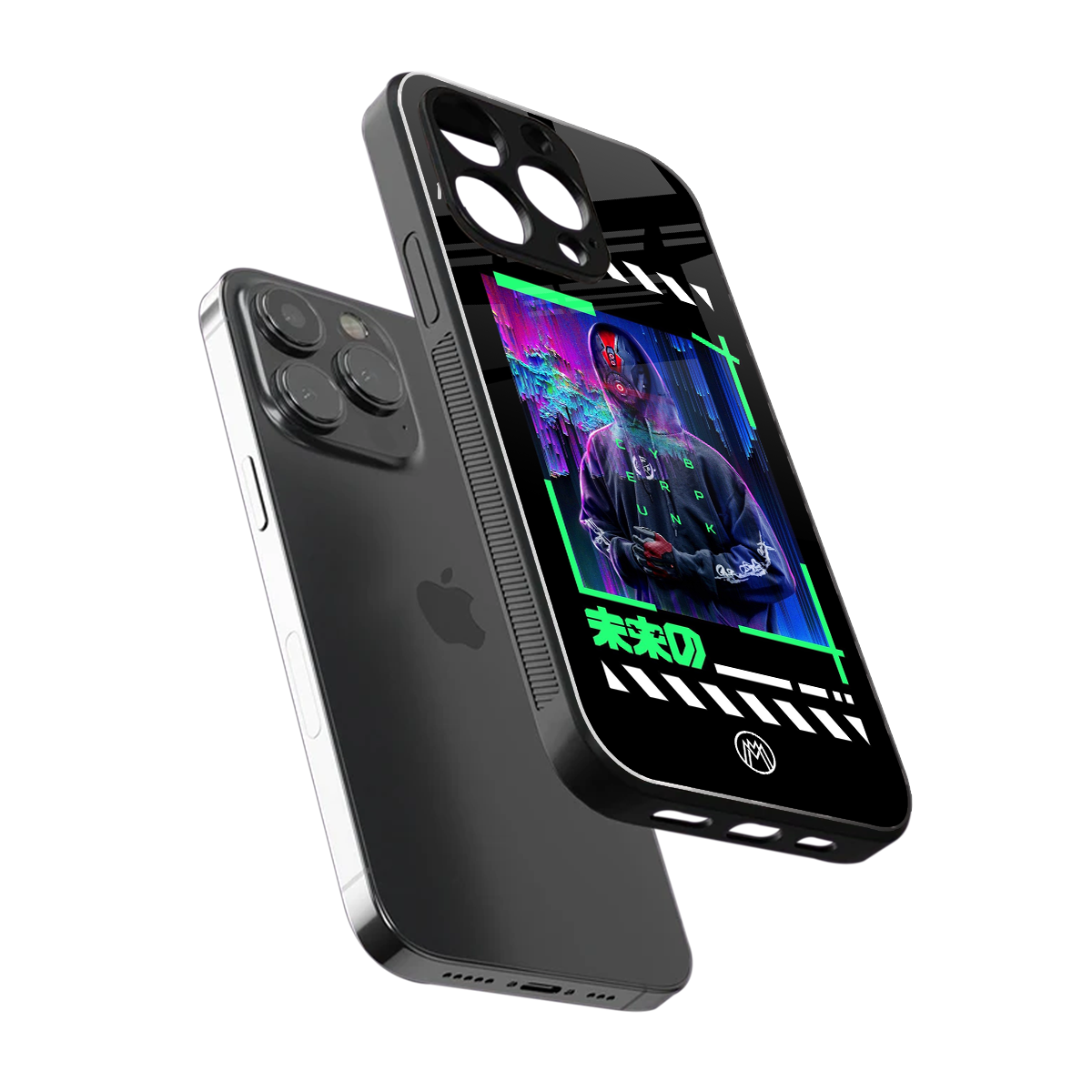 cyberpunk back phone cover | glass case for iphone 13 pro max