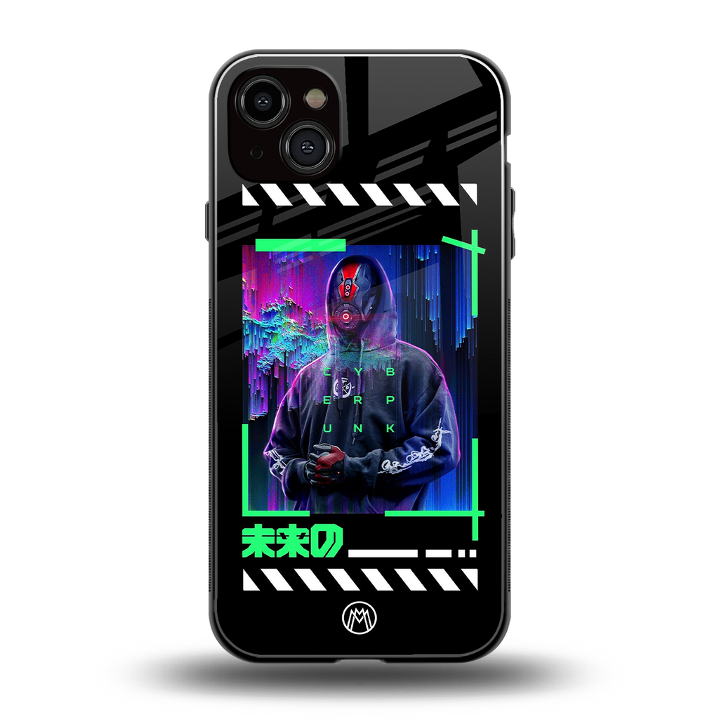 cyberpunk back phone cover | glass case for iphone 15 plus