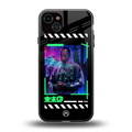 cyberpunk back phone cover | glass case for iphone 15 plus