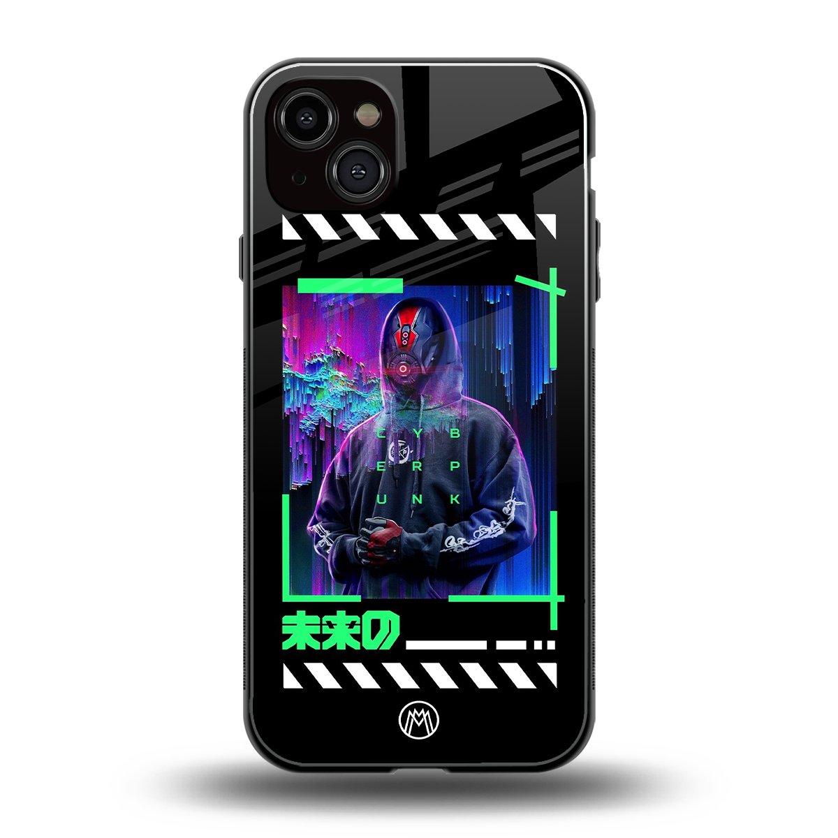 cyberpunk back phone cover | glass case for iphone 15 plus