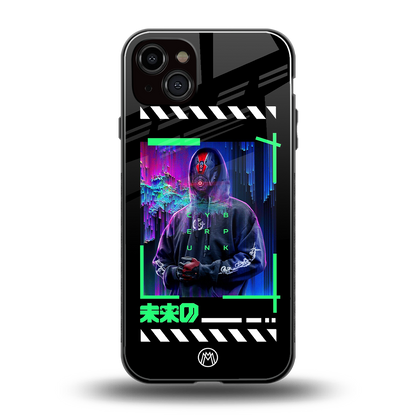 cyberpunk back phone cover | glass case for iphone 15 plus