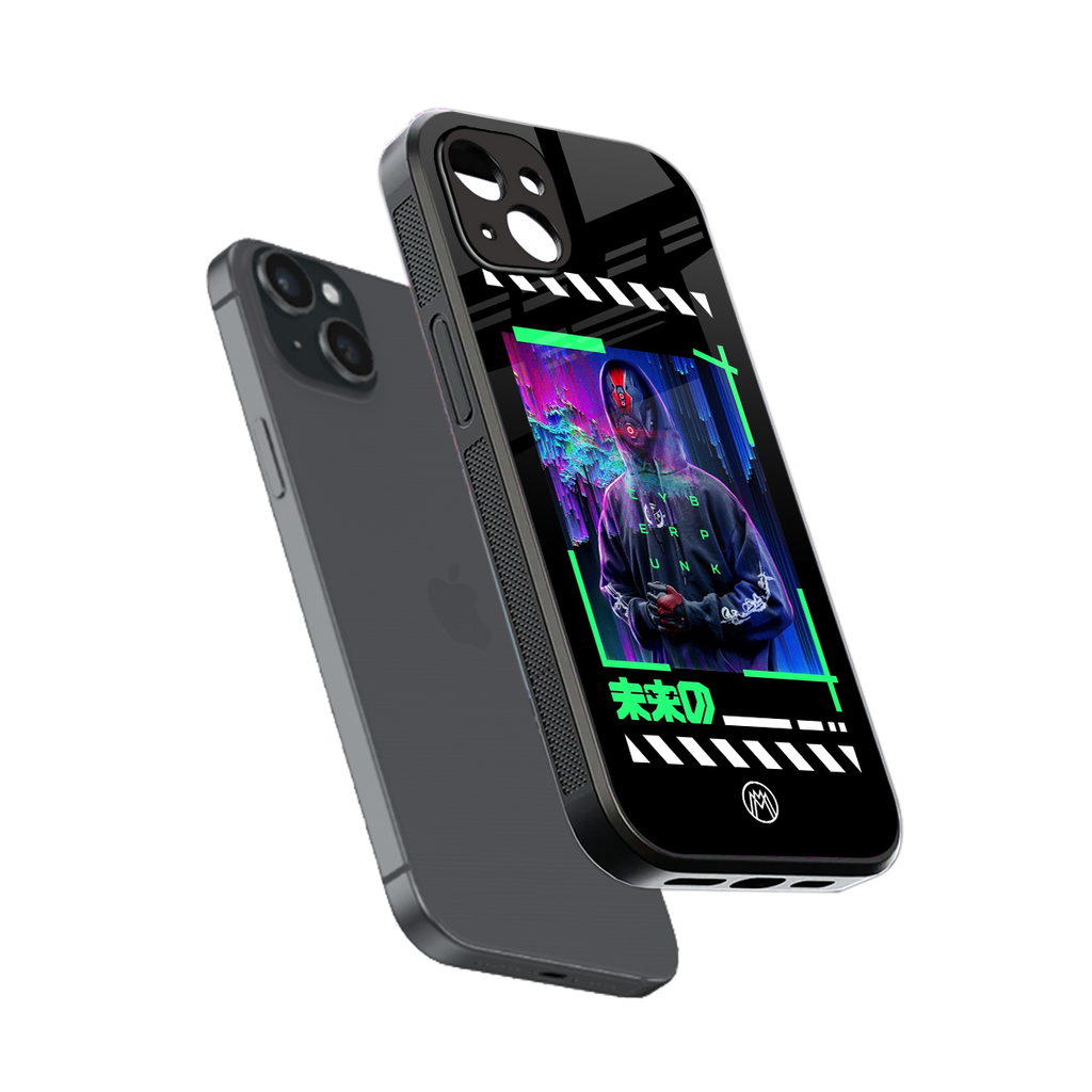 cyberpunk back phone cover | glass case for iphone 15 plus