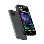 cyberpunk back phone cover | glass case for iphone 15 plus