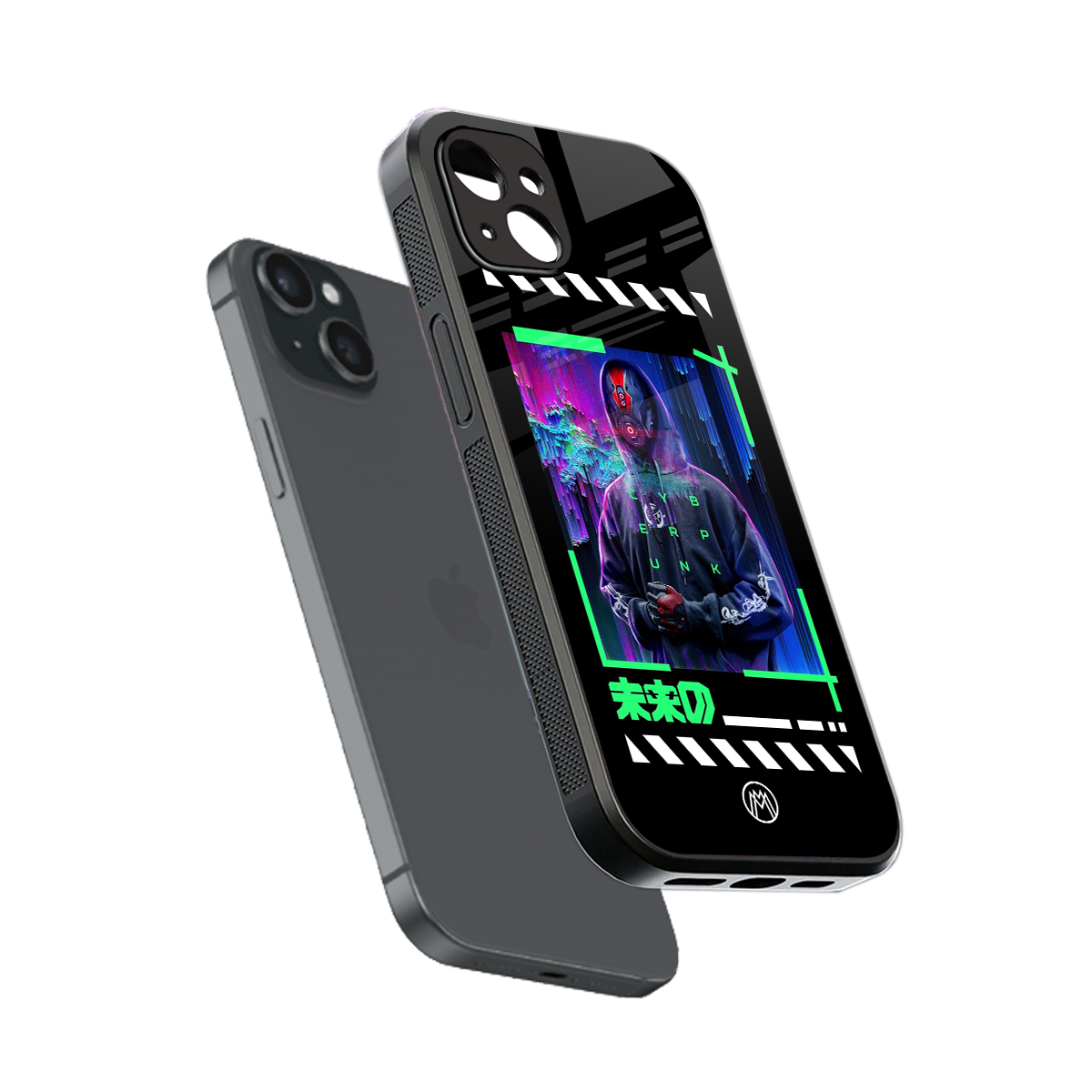 cyberpunk back phone cover | glass case for iphone 15 plus