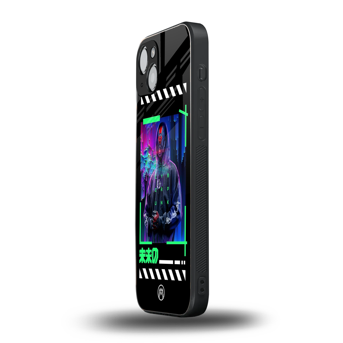 cyberpunk back phone cover | glass case for iphone 15 plus